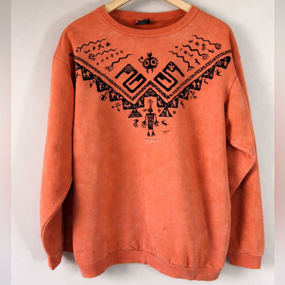 Vintage 90s Dagoli Canada Legend Teller Graphic Sweatshirt M